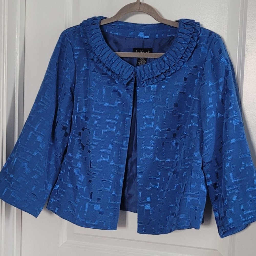 IVY CHIC Royal Blue Woman's Blazer Size Large